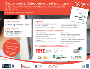 Entrepreneuriat immigrant entreprendre immigrer
