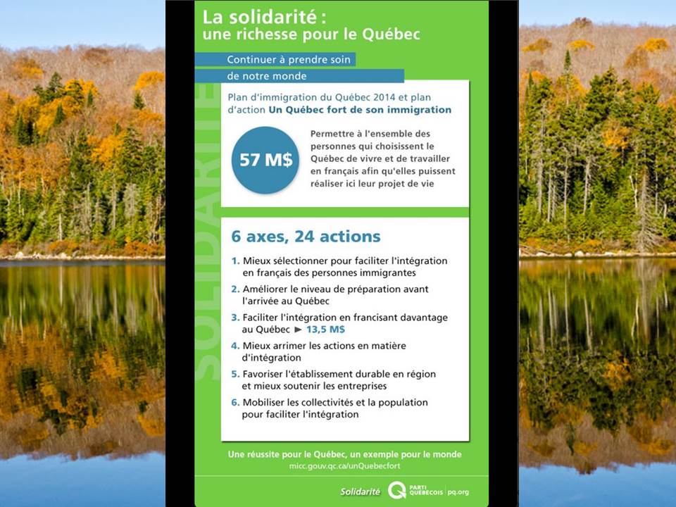 Plan immigration Québec 2014 immigrer