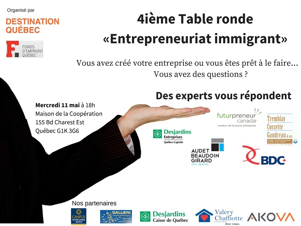 table ronde Entrepreneuriat immigrant quebec